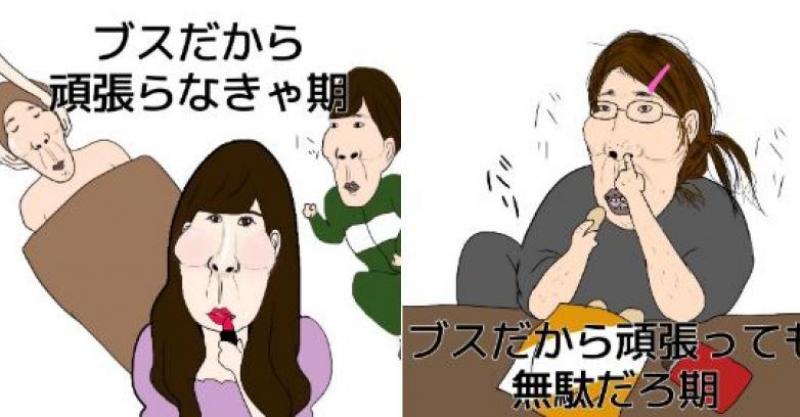 ブスだから頑張ろう期 ブスだから頑張ってもムダ期 2つの絵に共感が止まらない Buzz Media